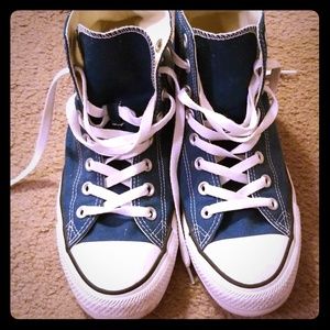 Aquamarine high top converse